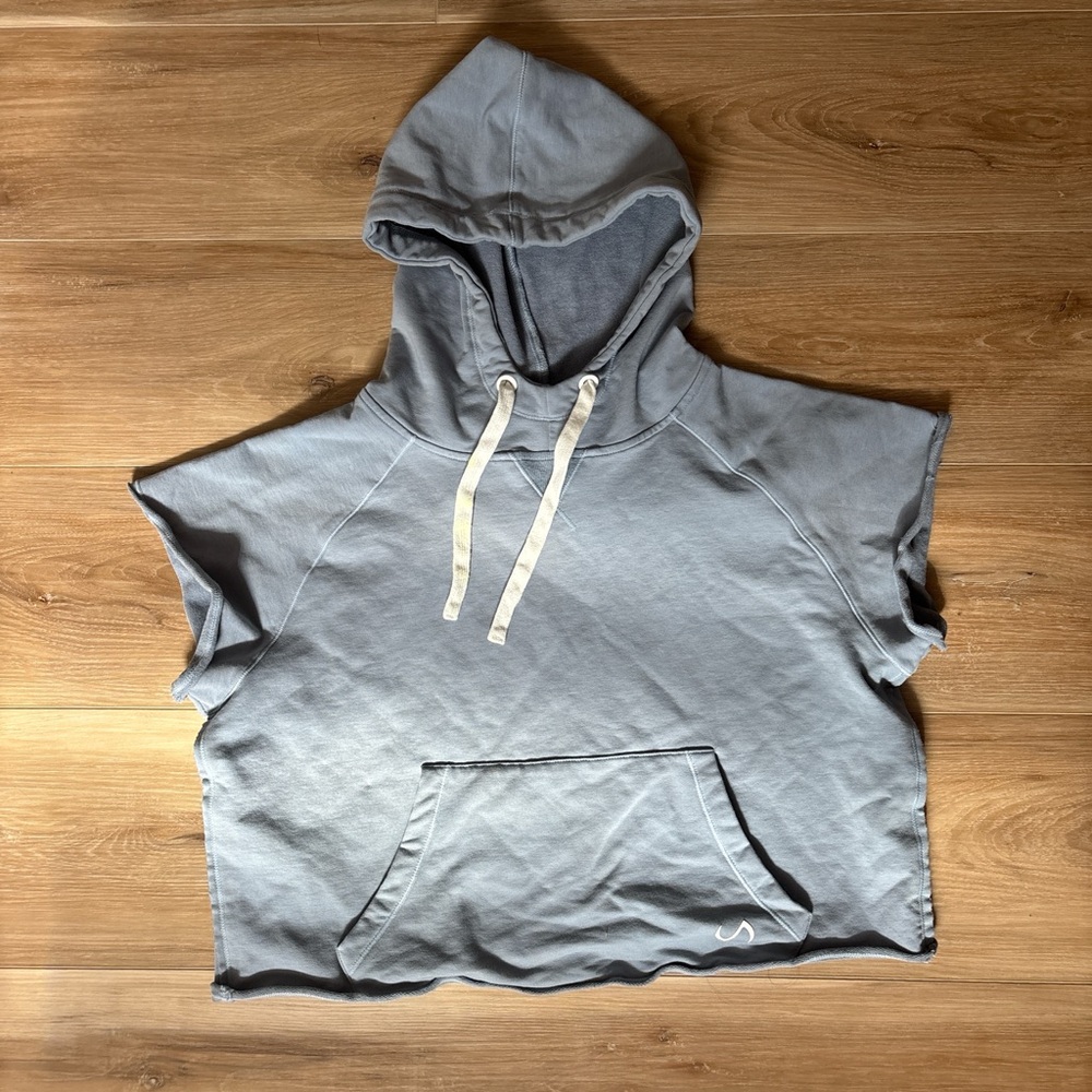 Blue Cropped Hoodie